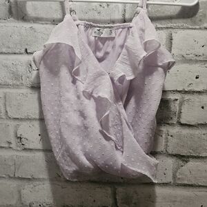 3/$30 Hollister Lavender Ruffle Top